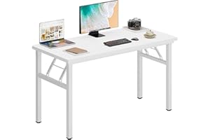 DlandHome 47 inches Folding Table Computer Desk Portable Table Activity Table Conference Table Home Office Desk, Fully Assembled White DND-ND5-120WW