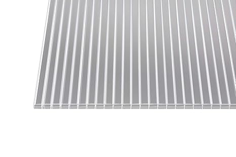 Polycarbonat Stegplatten Hohlkammerplatten klar 16 mm (1200 mm Breite) (2500 x 1200 x 16 mm)