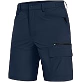 EKLENTSON Mens Outdoor Hiking Shorts Lightweight Quick Dry Casual Cargo Shorts Water Resistant with Pockets 10" Inseam