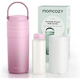 Momcozy Portable Breast Milk Cooler for Travel, 24H Ice-Free Cooling | 360&deg; Surrounded Cooling Breastmilk Storage with 12oz Bottle, Leak Proof, Hassle-Free, Baby Breastfeeding Essentials for Mom