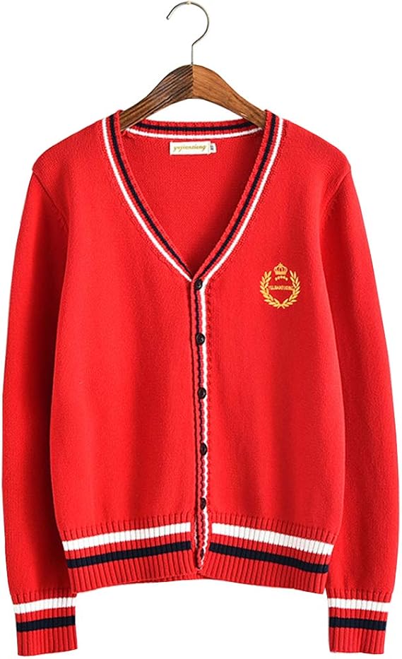 Amazon Co Jp Yujianxiong 学生服 女子 スクール カーディガン ニット セーター ブラウス トップス レディース 制服 コスプレ コスチューム 上着 スクールセーター カットソー ニットトップス 服 ファッション小物
