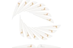 HOSOLEE 60 Pack 3 Inch Archery Vanes Drop-Shaped Fletching Fletches Plastic Vane for DIY Arrows Crossbow Bolts