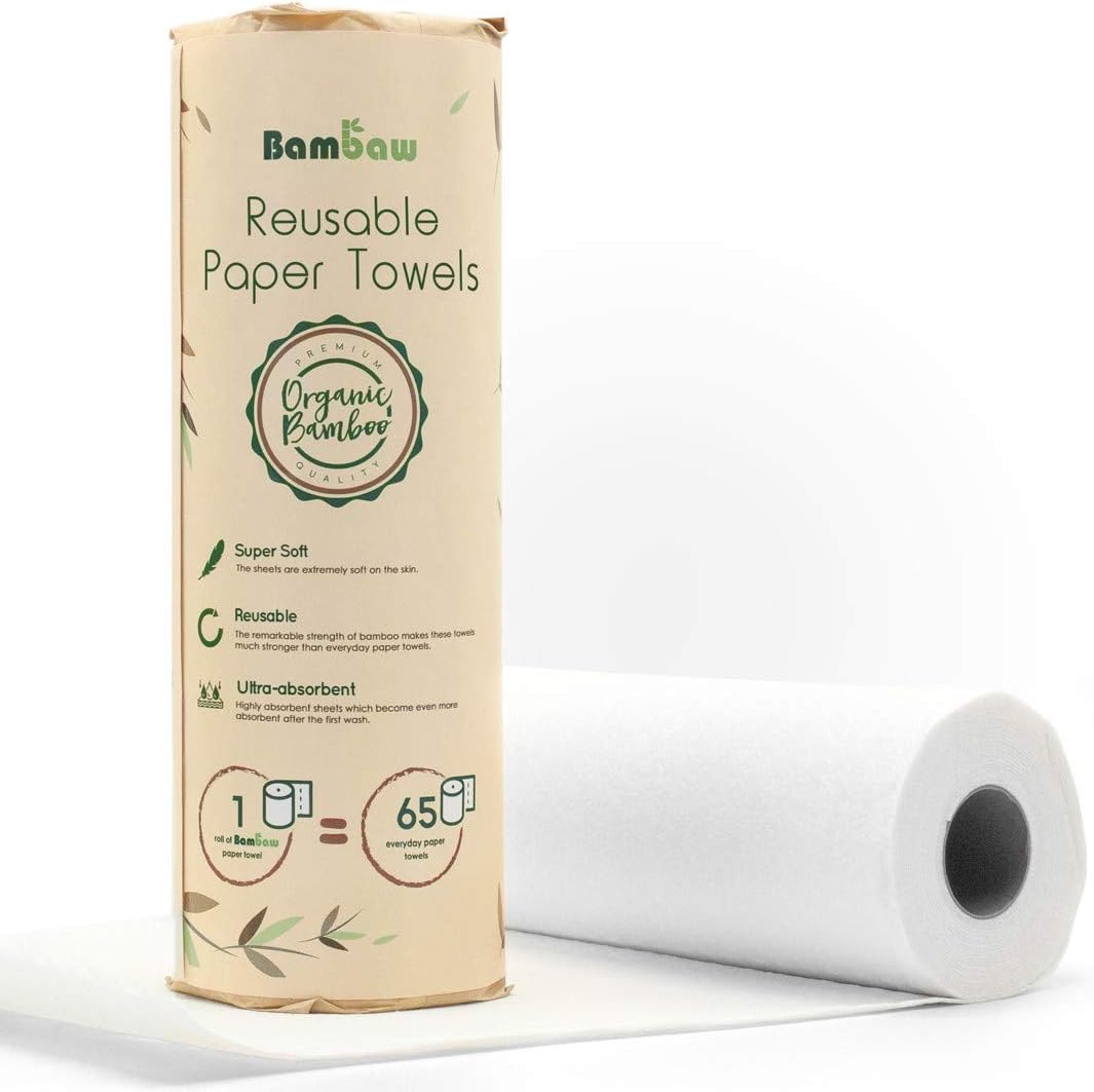 Bambus Küchenrolle Waschbare Bambustücher Saugstarke und Reißfeste