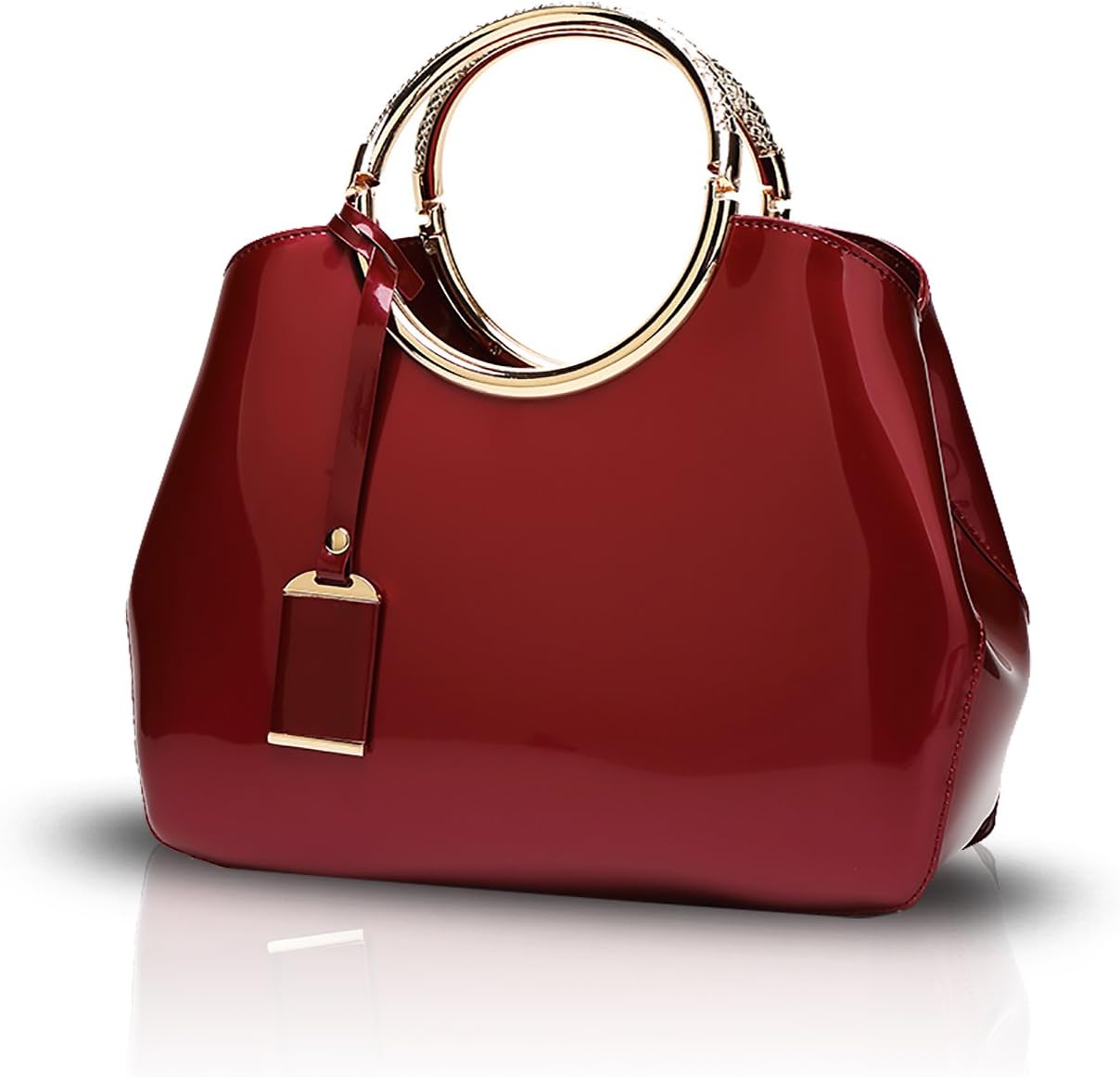 TisdainiWomen's Handbags Fashion Designer Patent Leather Casual Cross-Body Top-Handle Shoulder