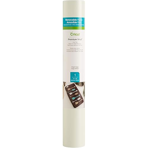 Cricut Premium Vinyl - Removable, 12" x 48" Adhesive Decal Roll - Bright Sage