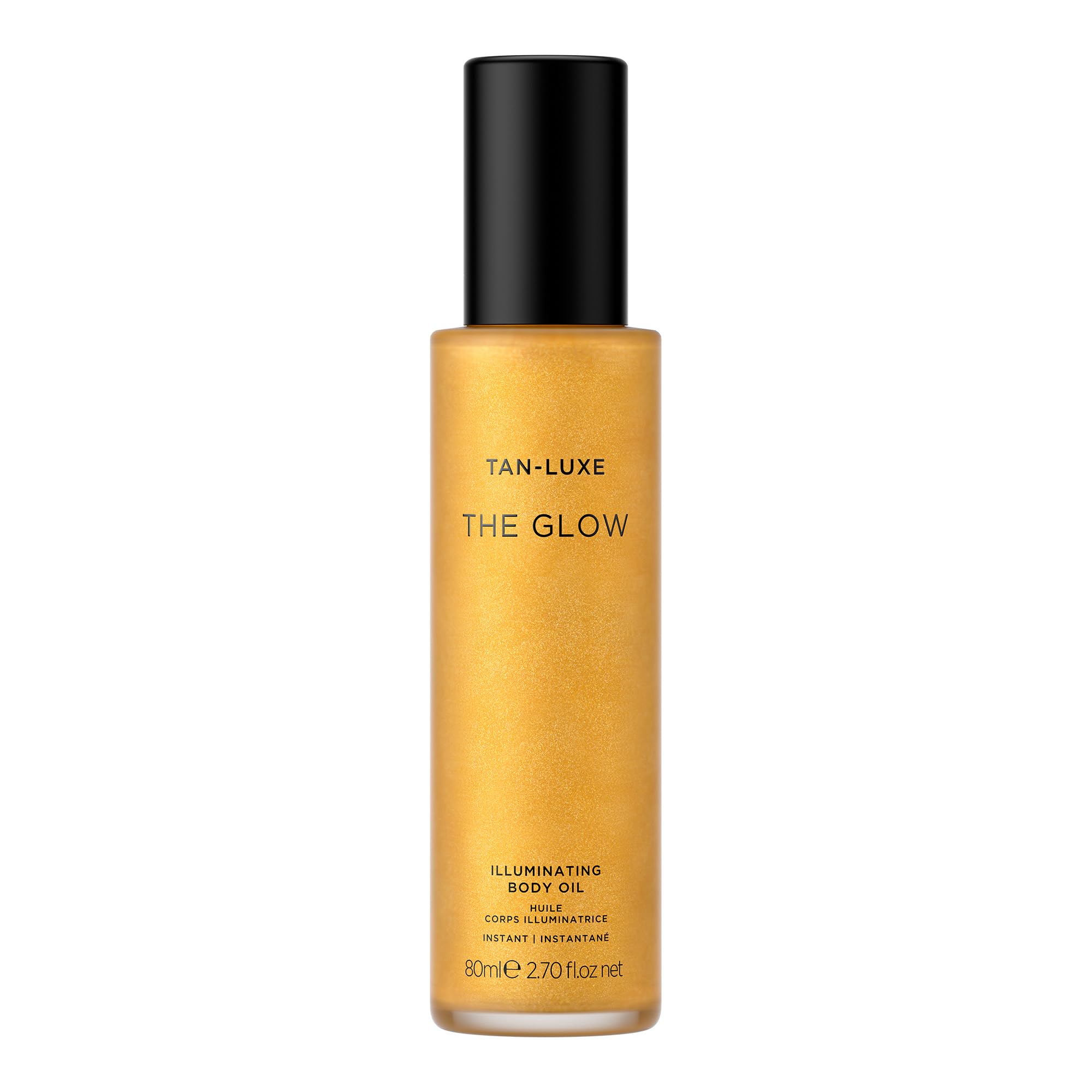 TAN-LUXE The Glow Illuminating Body Oil Radiance-Enhancing Lightweight Formula with Jojoba, Prickly Pear & Pomegranate, Fast-Absorbing, Nourishing, Dewy Finish, Vegan, Cruelty-Free, 80ml