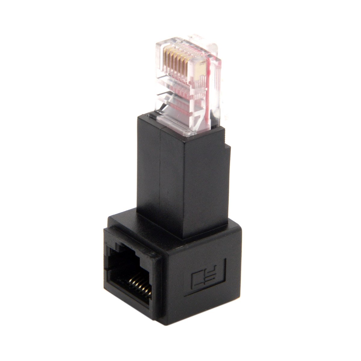 chenyang RJ45 8P8C FTP STP UTP Cat 5e LAN Ethernet Network Extension Connector Adapter 90 Degree UP Angled