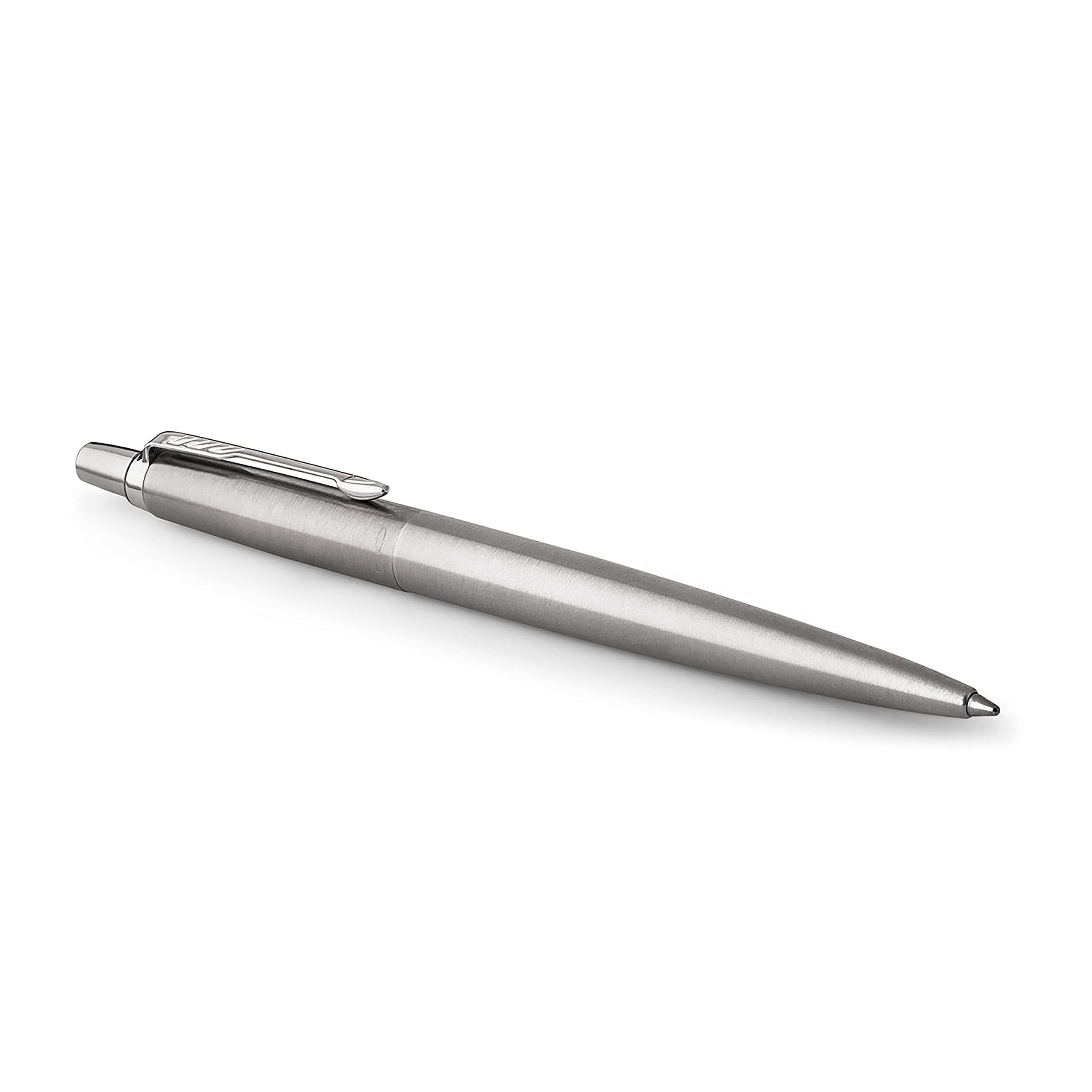 Parker Jotter Gel Pen | Stainless Steel with Chrome Trim | Medium Point Black Ink (0.7 mm) | Gift Box