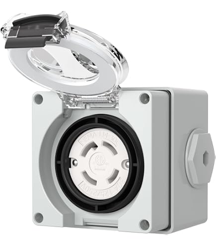 Amazon.com: STARELO 30 Amp Locking Female Plug Box NEMA L6-30C
