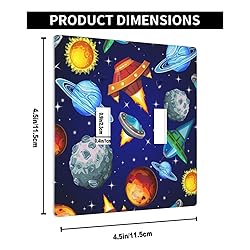 Pznen Outer Space Double Switch Plate Covers