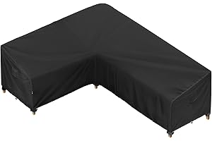 iBirdie Outdoor Patio Furniture Cover fit 100" x 130", 99" x 128", 98" x 126" L-Shaped Sectional Sofa, Waterproof Weatherproof Heavy Duty 600D Garden Cover for Outside L Shape Couch