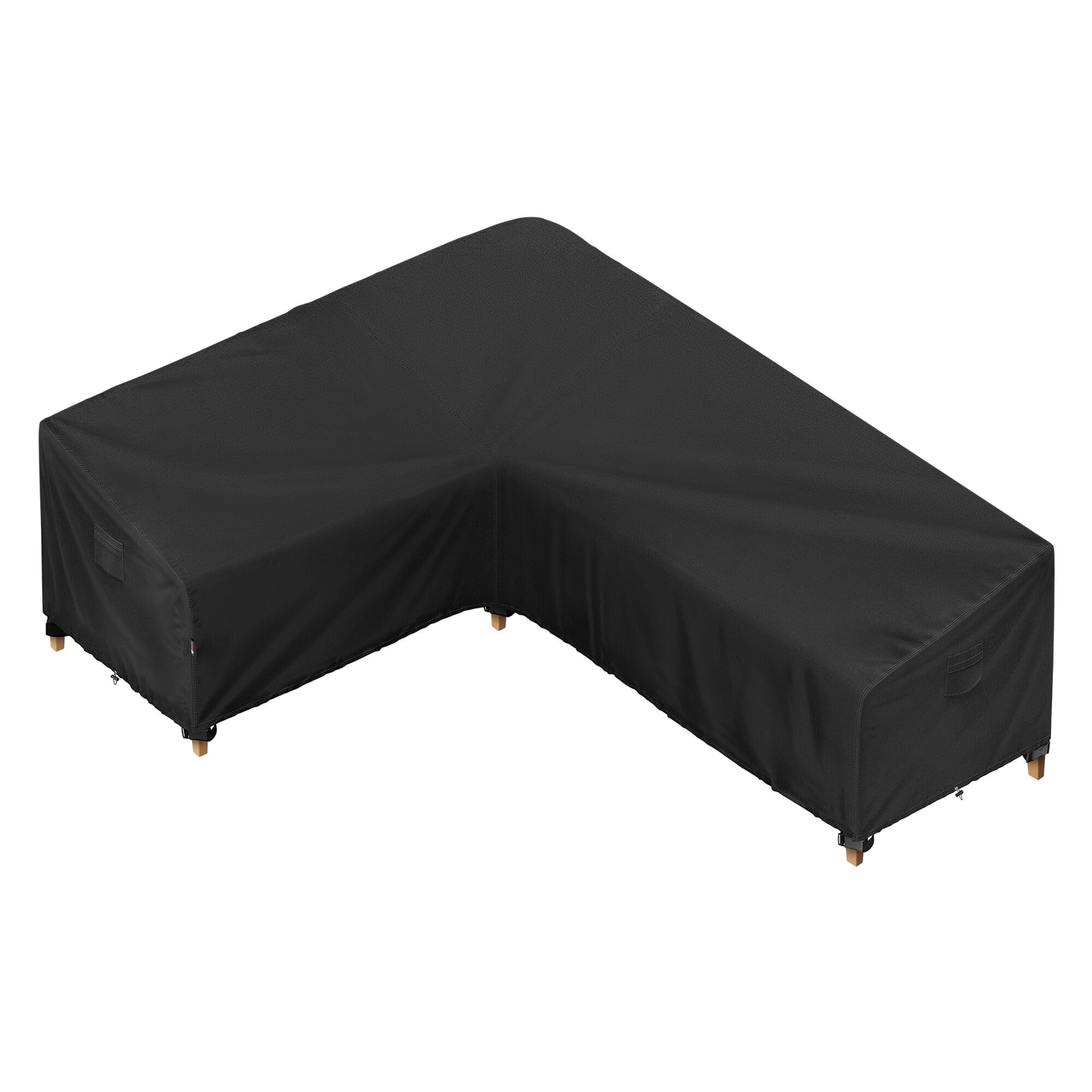 Photo 1 of iBirdie Outdoor Patio Furniture Cover fit 100" x 130", 99" x 128", 98" x 126" L-Shaped Sectional Sofa, Waterproof Weatherproof Heavy Duty 600D Garden Cover for Outside L Shape Couch