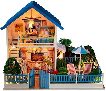 Amazon Com Sweetjuan Wooden Dollhouse Miniature Kit 3d Wooden