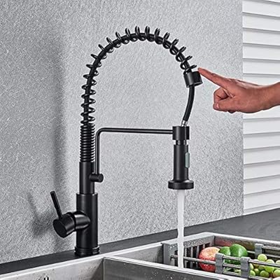 Matte Black Pull Out Sensor Kitchen Faucet Sensitive Smart Touch