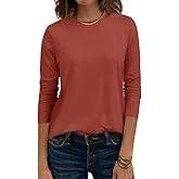 JUSTFASHIONNOW Womens Long Sleeve Tops Casual Shirts for Women Summer Flower Printed T Shirt Crewneck Floral Tee