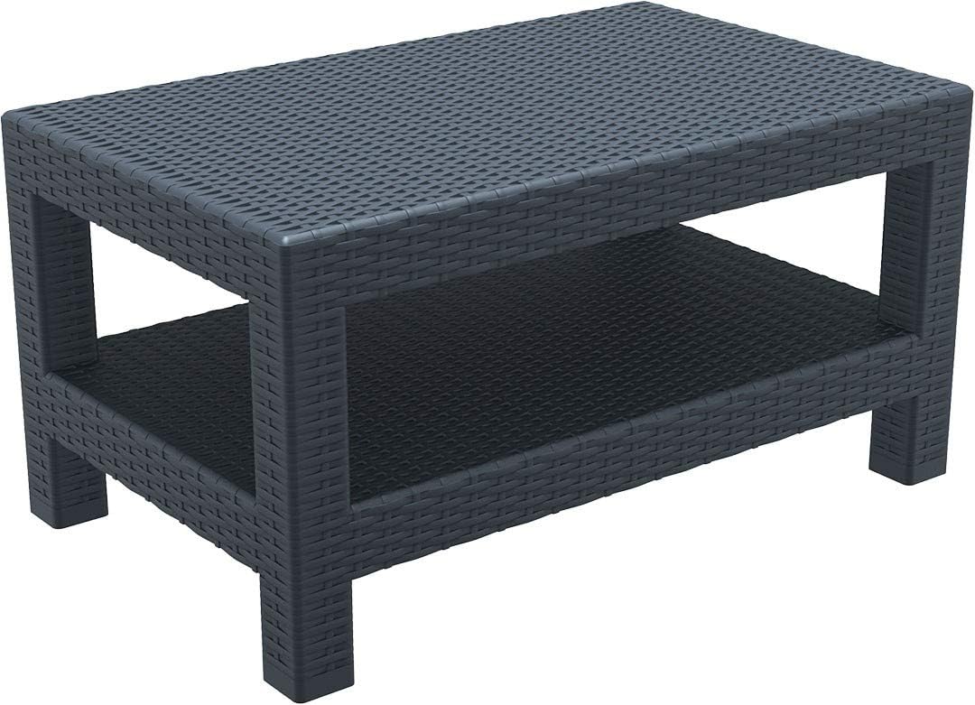 Compamia Monaco Outdoor Coffee Table in White, Commercial Grade : Garden & Outdoor