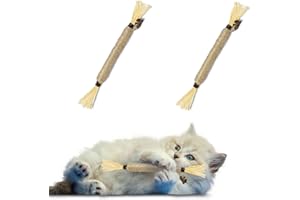 2 Pack Silvervine Sticks for Cats, Complete Dental Care Chew Toys, Edible Matatabi Sticks for Tartar Control and Fresh Breath