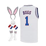 Pltoquk Mens Basketball Jersey Bugs #1 Space Movie