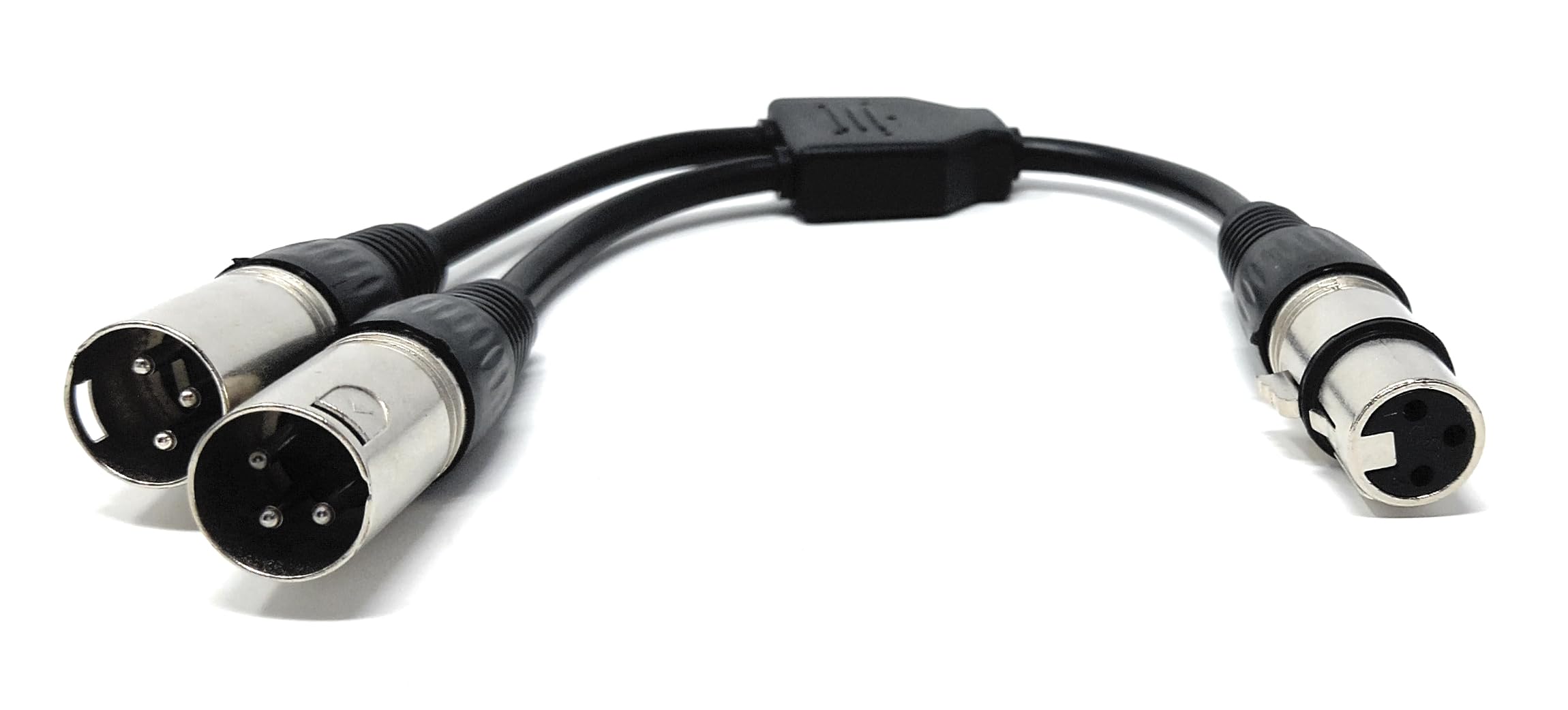 DRUT 1pcs 25cm 1 x XLR Socket to 2 x XLR Plug XLR Splitter, 1 x Male to 2 x Female Adapter Cable Lead