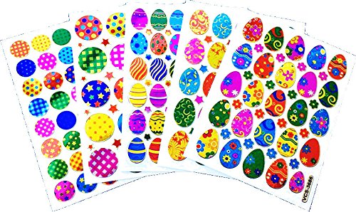 Fancy! Mix Easter Egg, Circle, Sparkle Sticker-5 Sheet (Set.8)