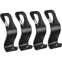 4 Pack Vehicle Back Seat Headrest Hook Hanger for Purse Grocery Bag Handbag