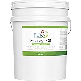 Pura 1st Herbal Therapy 5 Gallon Massage Oil, Aloe Vera, Professional, Massage Therapy, Deep Tissue, Unscented, Hypoallergenic, Natural Ingredients, Skin Hydrating, Moisturizing, Muscle Relief