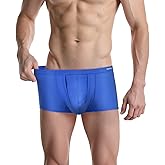 HASWECHYS Men's Dual Pouch Underwear Breathable Comfort Elephant Trunk Bulge Enhancing Boxer Briefs