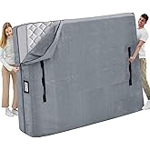 Mattress Bags for Moving and Storage, BETU Waterproof Mattress Protector Twin XL Mattress Cover with 8 Heavy Duty Handles and Zipper Extra Thick Moving Supplies for Dorm (2 Pack:82x42x13.5 Grey)