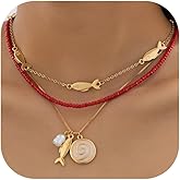 Peraca Cris Gold Fish Necklace for Women Fish Pendant Sardine Necklace Beach Jewelry Unique Charm Necklaces