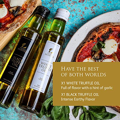 TruffleHunter Black & White Truffle Oil Set Extra Virgin Olive Oil
