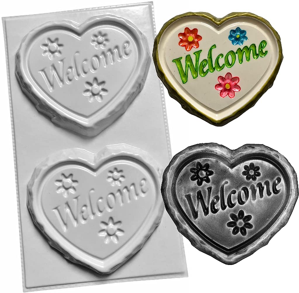 dennycraftmoulds.co.uk WELCOME Heart Small Concrete or Plaster Moulds Make your own Heart Shaped Plaques, White