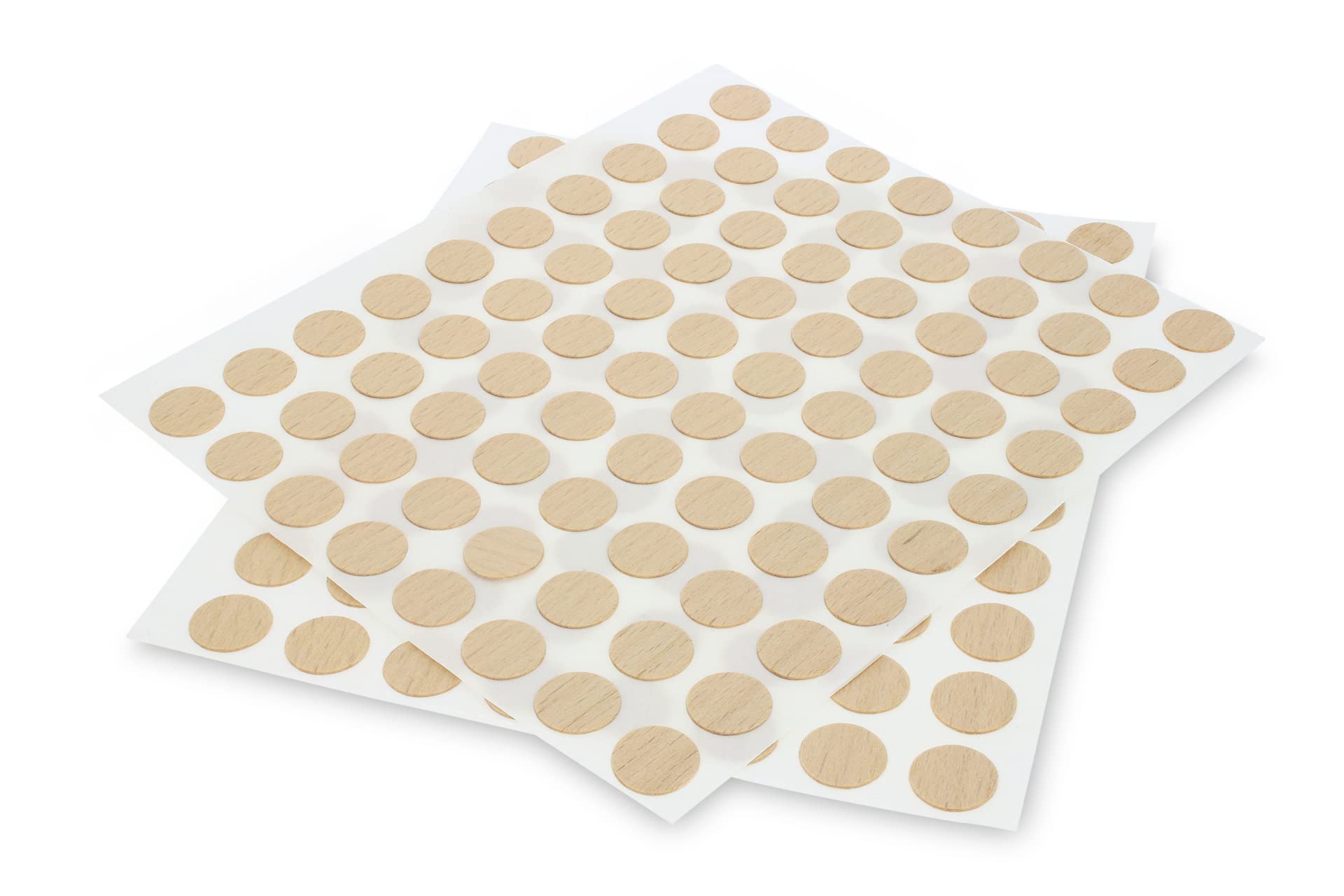 WoodPress® Real Beech Wood, Screw Cover Caps/Hole Covers, Peel & Stick – 13mm – x160 Pieces per Pack – for Furniture Repairs, Can be Varnished or Finished as Desired — image 1