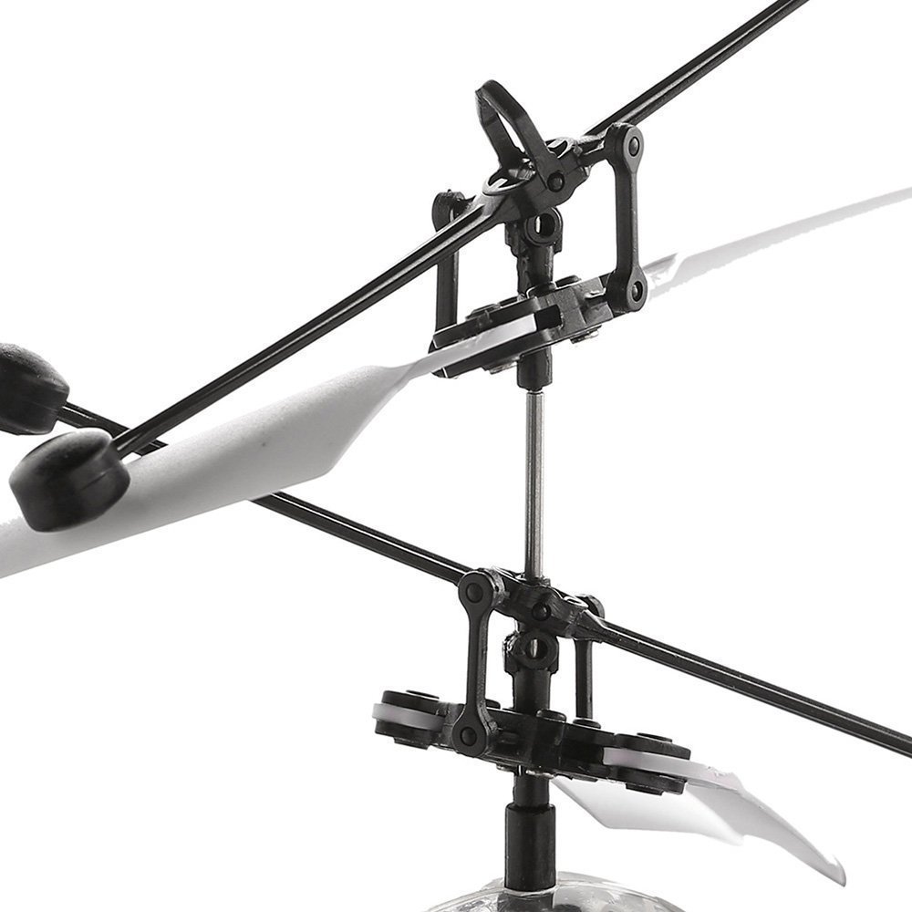 Waterfish Mini Flugzeug-Hubschruber RC fliegender Ball mit LED Leuchtung Kinder Fliegen RC Kugel-LED-Blitzen-Licht Flugzeug-Hubchrauber-Infrarot-Induktions-RC Spielzeug