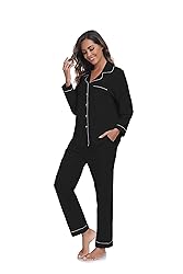 COLORFULLEAF Women's 100% Cotton Long Sleeve Pajama