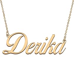 HUAN XUN Customized Custom Simple Any Name Necklace