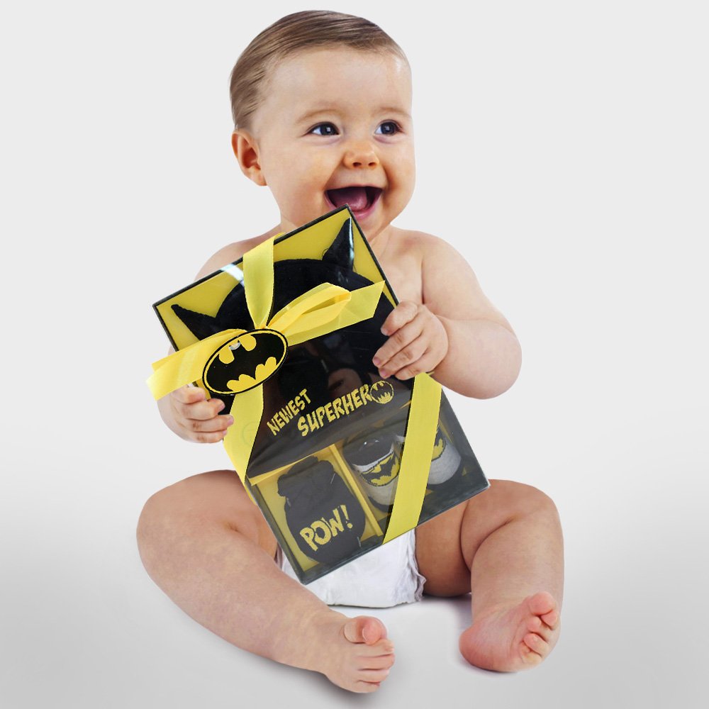 DC Comics Baby Boys Batman Take-Me-Home Set, black, 0-3 Months: Clothing