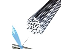 SKYPRO 50Pcs Aluminum Welding Rods 0.06 x 9.84 Inch Universal Low Temperature Welding Cored Wire Easy Melt Aluminum Brazing R