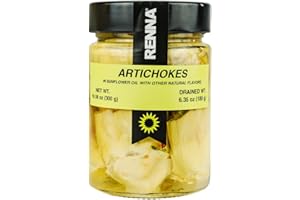 Renna, Artichoke Hearts in oil (10.58 oz), Italian, Whole Artichoke Hearts, A Taste of the Mediterranean Excellence, Renna Delicacies