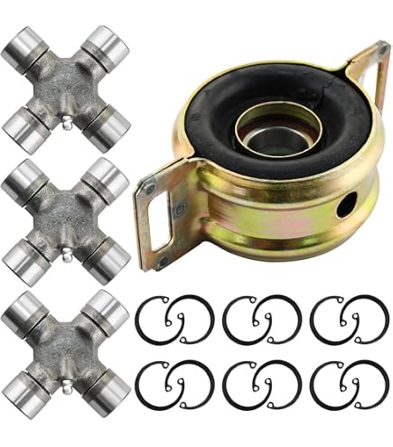 OEM Tacoma Driveshaft Rebuild Kit: 37230-0K030 Center Bearing, 04371-0430 U- Joints - Twin Spring Coupling - Premium Power transmission couplings