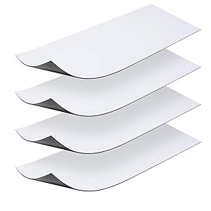 Air Vent Covers For Home (4pk, 12 x 5.5 x 0.6 Inch) Magnetic Vent Cover For Ceiling, Walls and Floors. Vent Blocker Magnet For AC, Heater, HVAC, Register, Fireplace in White. Cut to Any Shape and Size