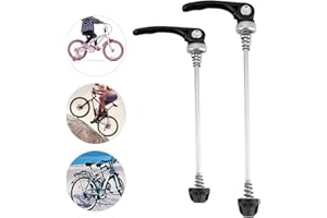 Front Rear Bicycle Wheel Hub Skewer, Front and Rear Clip Bolt Lever Axle Set for MTB BMX