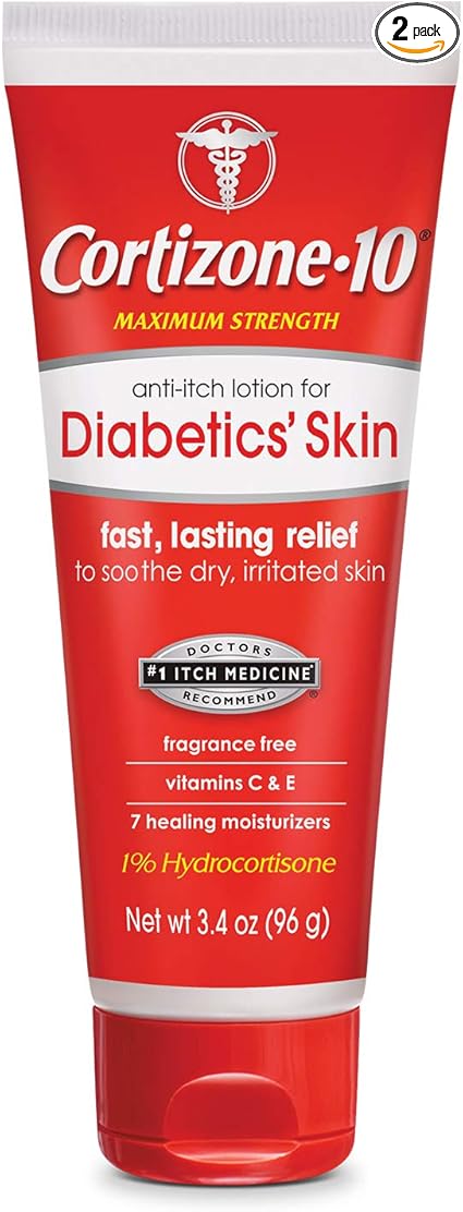 Amazon Com Cortizone 10 Maximum Strength Anti Itch Lotion For Diabetics Skin 3 4 Ounce Tube Pack Of 2 Health Personal Care