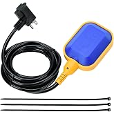 Float Switch for Sump Pump, Briidea Tethered Float Switch for Water Tank with 10ft Power Cord, 16 Amp Maximum Pump Run Current, IP 68 Waterproof, Ideal for Sewage Pool Pond