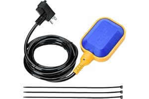 Float Switch for Sump Pump, Briidea Tethered Float Switch for Water Tank with 10ft Power Cord, 16 Amp Maximum Pump Run Current, IP 68 Waterproof, Ideal for Sewage Pool Pond