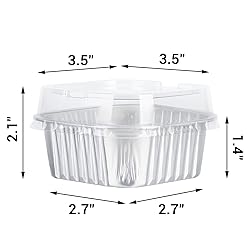 EUSOAR Cupcake Baking Cups with Lids, 5oz 50pcs