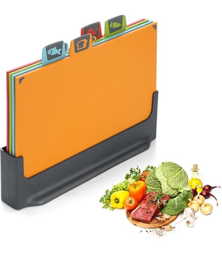 7 Pieces Flexible Cutting Boards, BPA Free Plastic Cutting Boards For