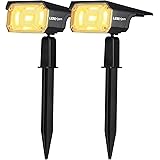LEREKAM 40 LEDs Solar Spotlights Outdoor,IP65 Waterproof Solar Powered Landscape Spotlights 2-in-1 Wall Light, Outdoor Solar