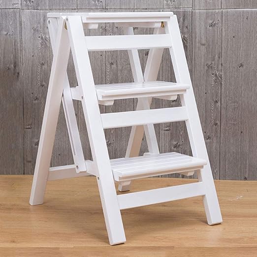 Lvmiao Escaleras de Madera para Cocina, taburetes para pies, Escalera