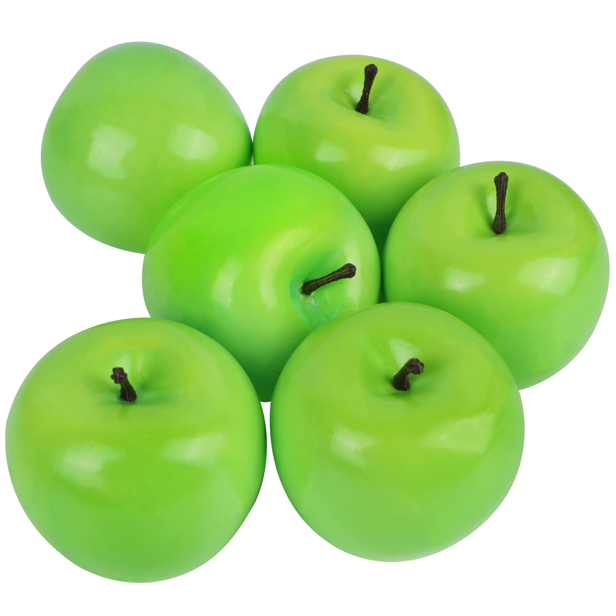 Photo 1 of Cllayees Fake Fruit Artificial Apples, Set of 6 Decorative Fruit Lifelike Faux Apples Realistic Fruits Apple Decorations for Kitchen, Realistic Fake Fruits Party Props Home Decor