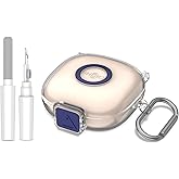 [Secure Lock] for SHOKZ OpenFit 2 Case, TUDIOW Clear TPU Shockproof Protective Case Cover for New SHOKZ OpenFit 2 Headphones Accessories with Cleaning Kit & Keychain (Clear)